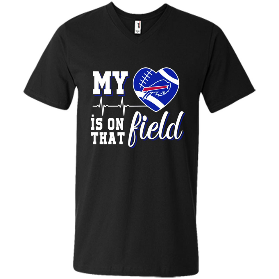 Buffalo Bills Football My Heart is on that Field - Men's V-Neck