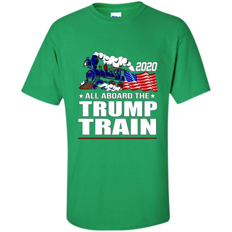 All Board The Trump Train 2020 Patriotic U.S Flag pingpong - Shirt