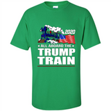 All Board The Trump Train 2020 Patriotic U.S Flag pingpong - Shirt