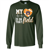 Auburn Tigers Football My Heart is on that Field - Long Sleeve T-Shirt