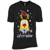 Minion Arizona Cardinals Ugly Christmas Sweater Let it Snow - Premium Short Sleeve T-Shirt