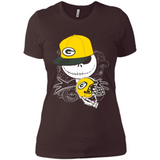 Jack Skellington The Nightmare Before Christmas-Packers Football - Ladies' Boyfriend T-Shirt