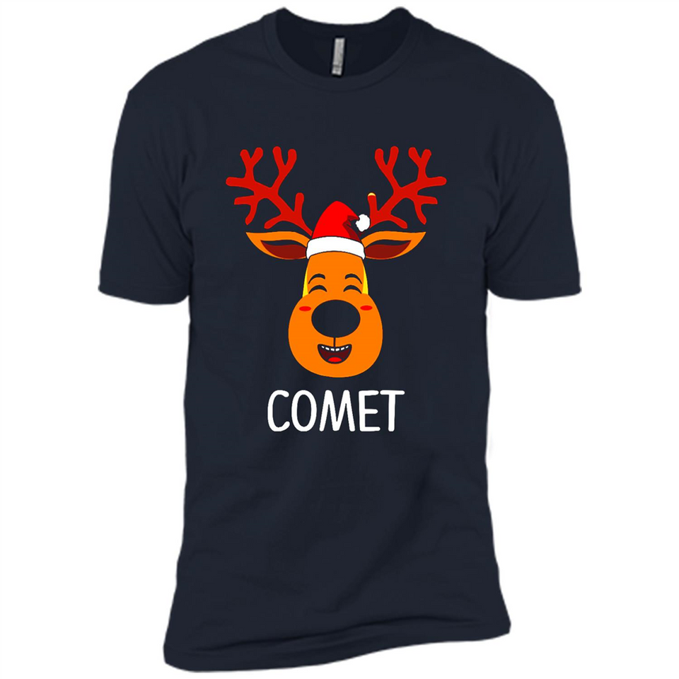 Comet Santa Claus Funny Xmas Holiday T-Shirt - Premium Short Sleeve T-Shirt