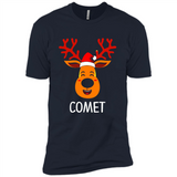 Comet Santa Claus Funny Xmas Holiday T-Shirt - Premium Short Sleeve T-Shirt