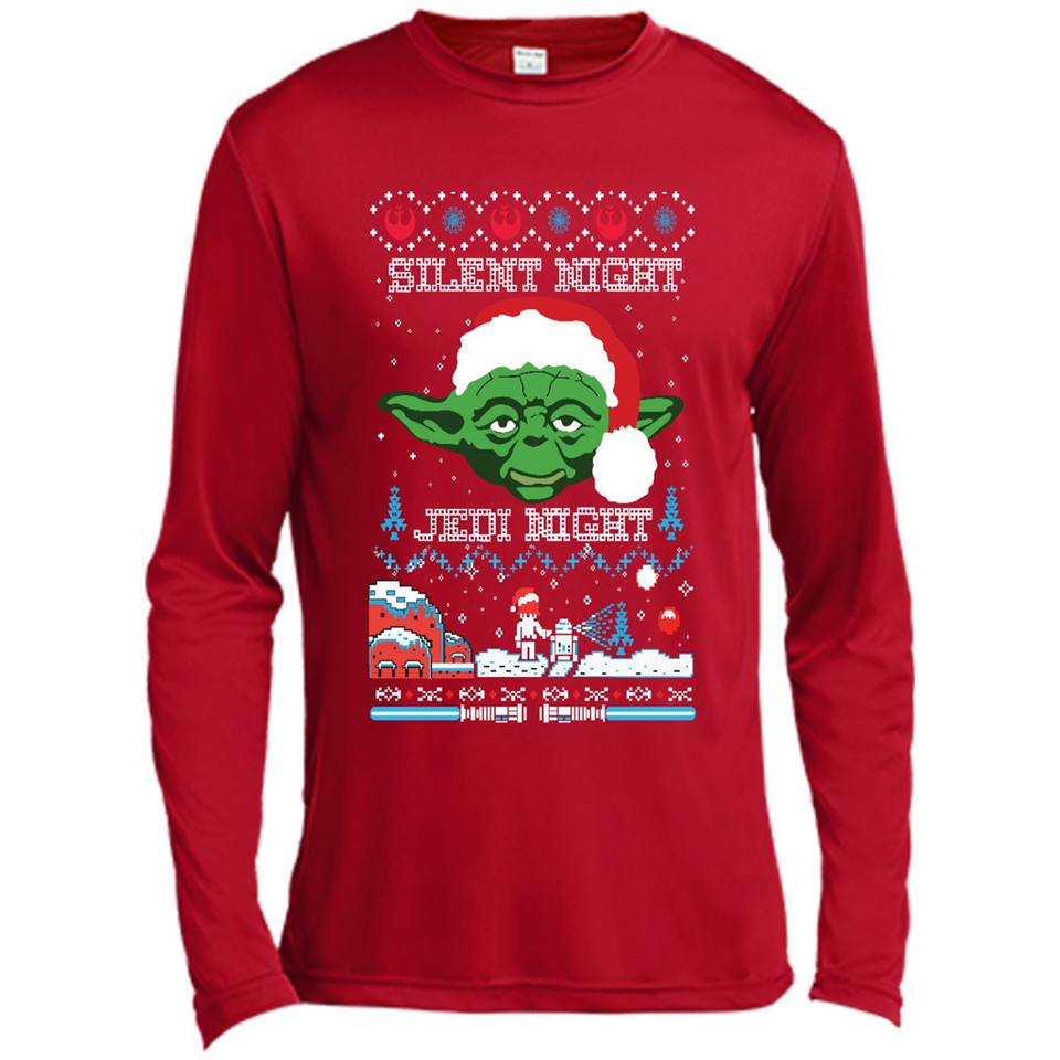 YODA SILENT NIGHT JEDI NIGHT CHRISTMAS UGLY SWEATER