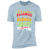 Pajamas, Eggnog and Christmas Movies Count Me In - Premium Short Sleeve T-Shirt