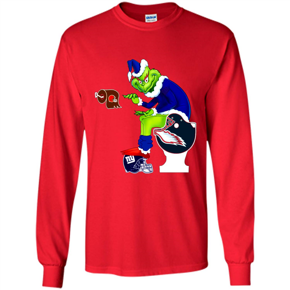 New York Giants Toilet Grinch Santa Claus Football Fan PINGPONG