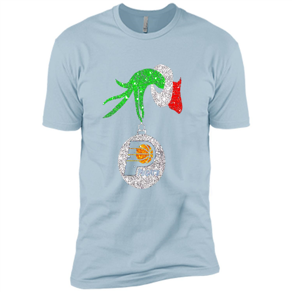 Amazing tee Indiana Pacers Glitter Grinch Monogram Ornament Christmas Gift - Premium Short Sleeve T-Shirt