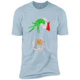 Amazing tee Indiana Pacers Glitter Grinch Monogram Ornament Christmas Gift - Premium Short Sleeve T-Shirt