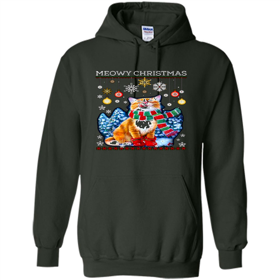 Meowy Christmas Ugly Funny Cats Lover PINGPONG