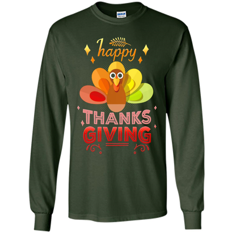 Happy Thanksgiving Turkey Day Colorful Cute