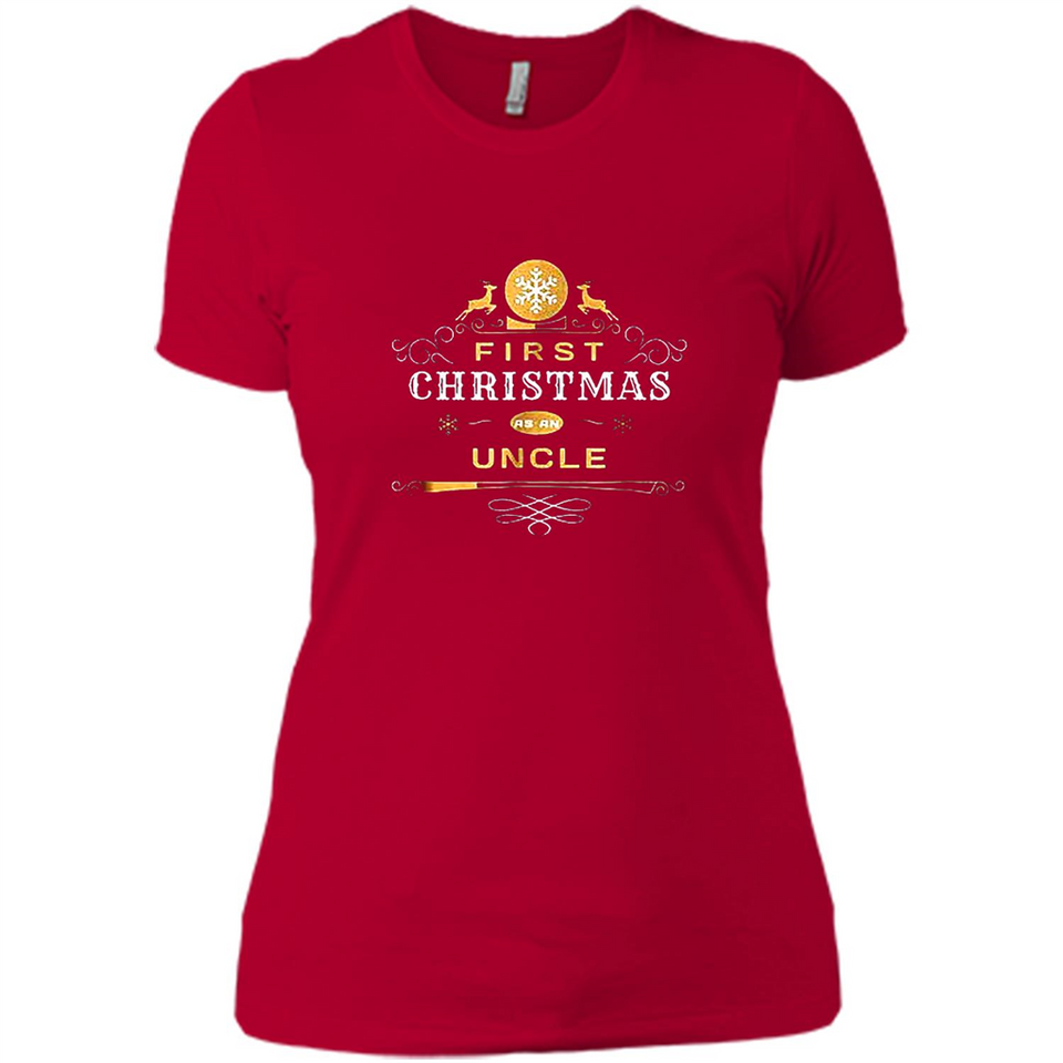 First Christmas as a Uncle - Christmas Family - Ladies' Boyfriend T-Shirt
