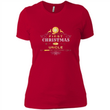 First Christmas as a Uncle - Christmas Family - Ladies' Boyfriend T-Shirt