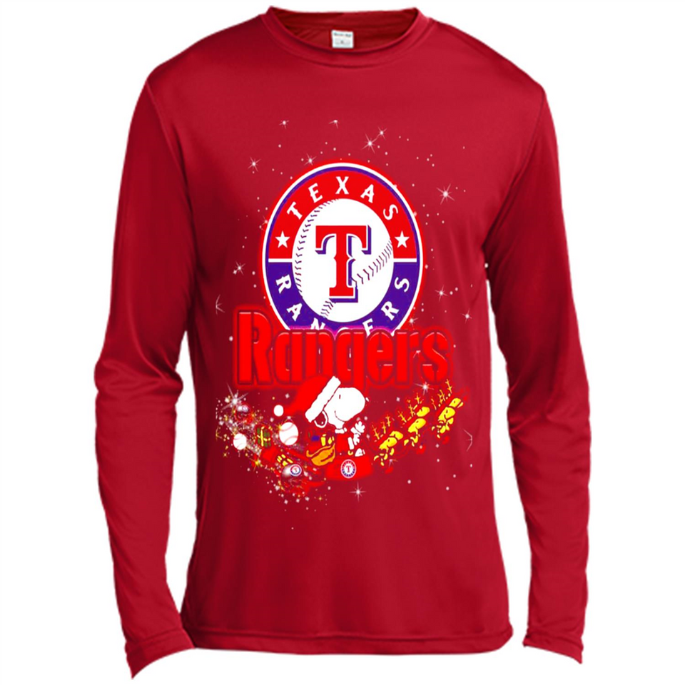 Snoopy Christmas Texas Rangers - Canvas Long Sleeve T-Shirt
