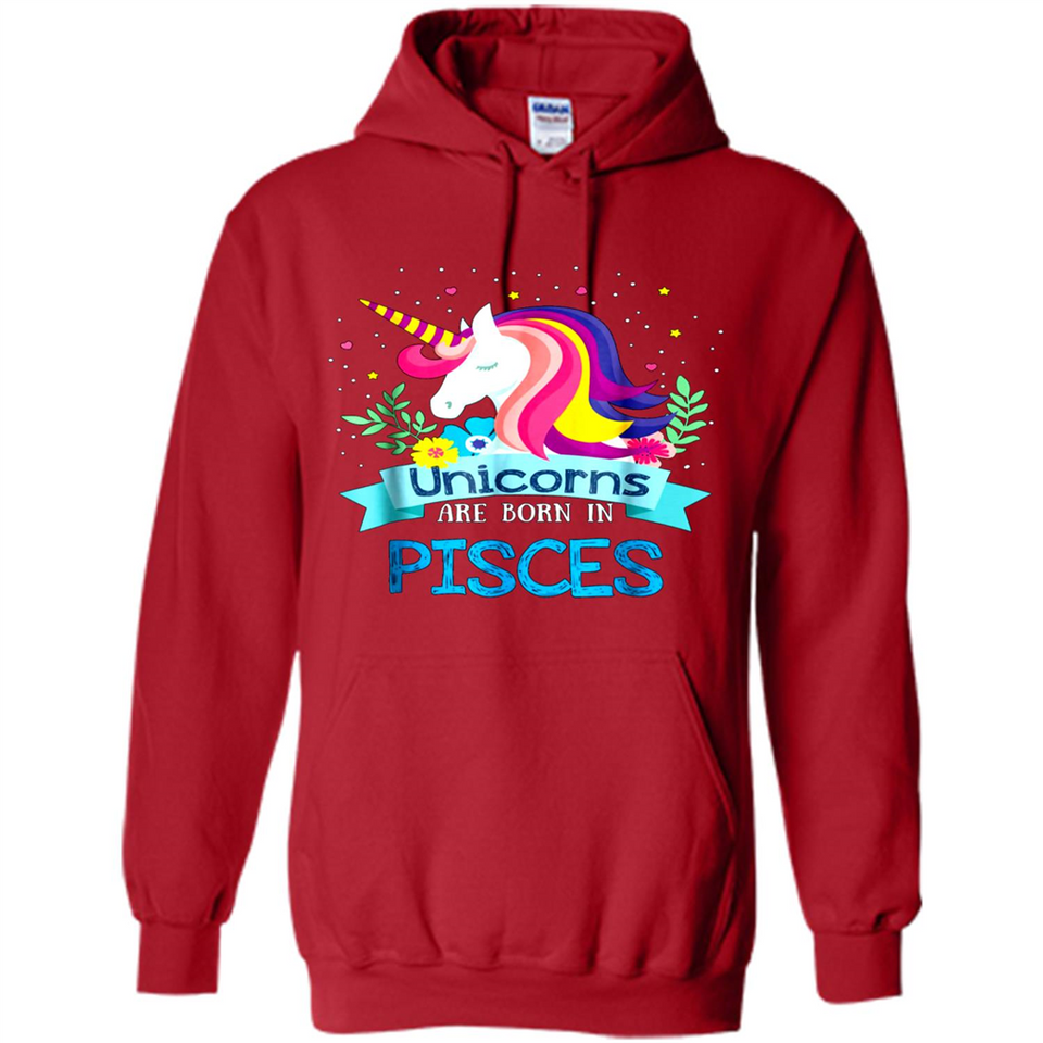 Unicorns are born in Pisces Birthday Rainbow Gift Ladies Custom