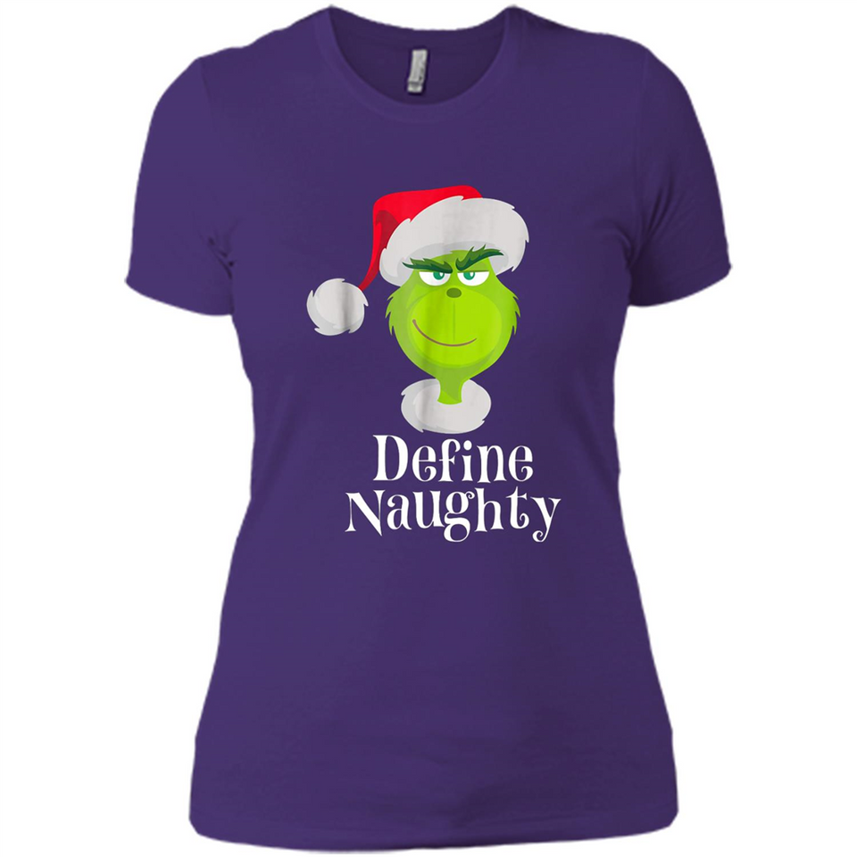 Santa Grinch Define Naughty Christmas Sweatshirt - Ladies' Boyfriend T-Shirt
