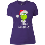 Santa Grinch Define Naughty Christmas Sweatshirt - Ladies' Boyfriend T-Shirt