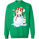 Cute Snowman drink Red Wine Christmas - Sweatshirt