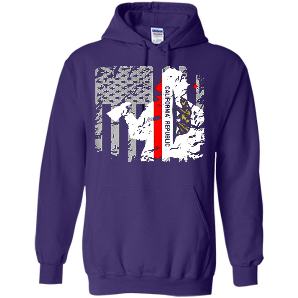 Paradise California Firefighter Thin Red Line Funds Youth T-Shirt PINGPONG - Hoodie