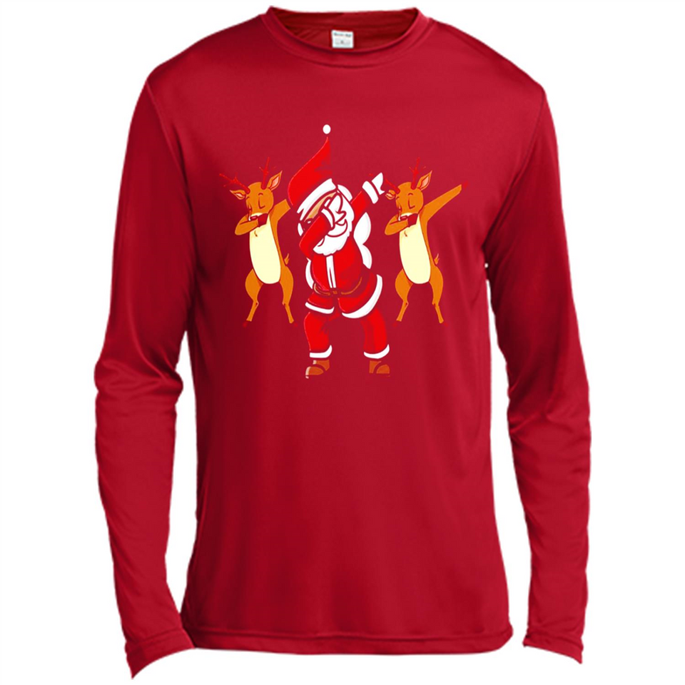 Dabbing Santa - Funny Santa Claus Christmas Dab - Canvas Long Sleeve T-Shirt