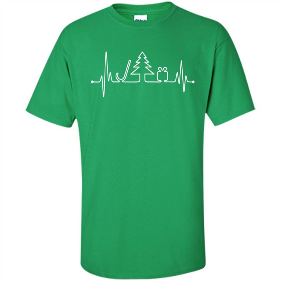 Heartbeat Christmas Tree T-shirt Funny Xmas Costume