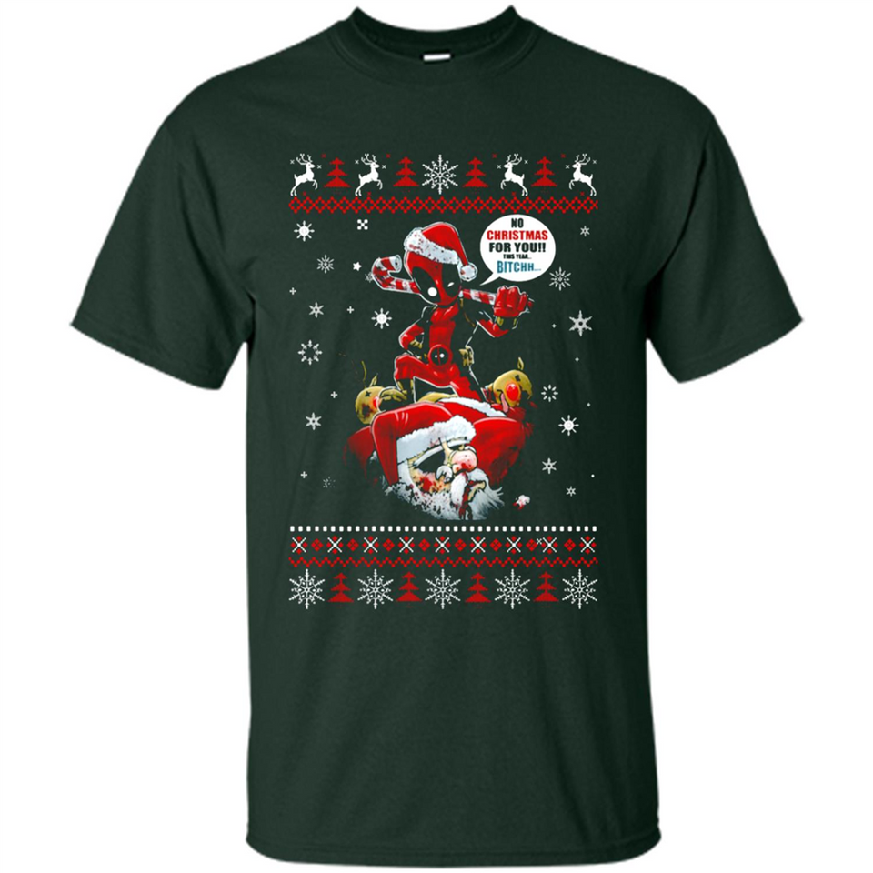 No Christmas for You – Deadpool Santa Claus Ugly Sweater - Shirt