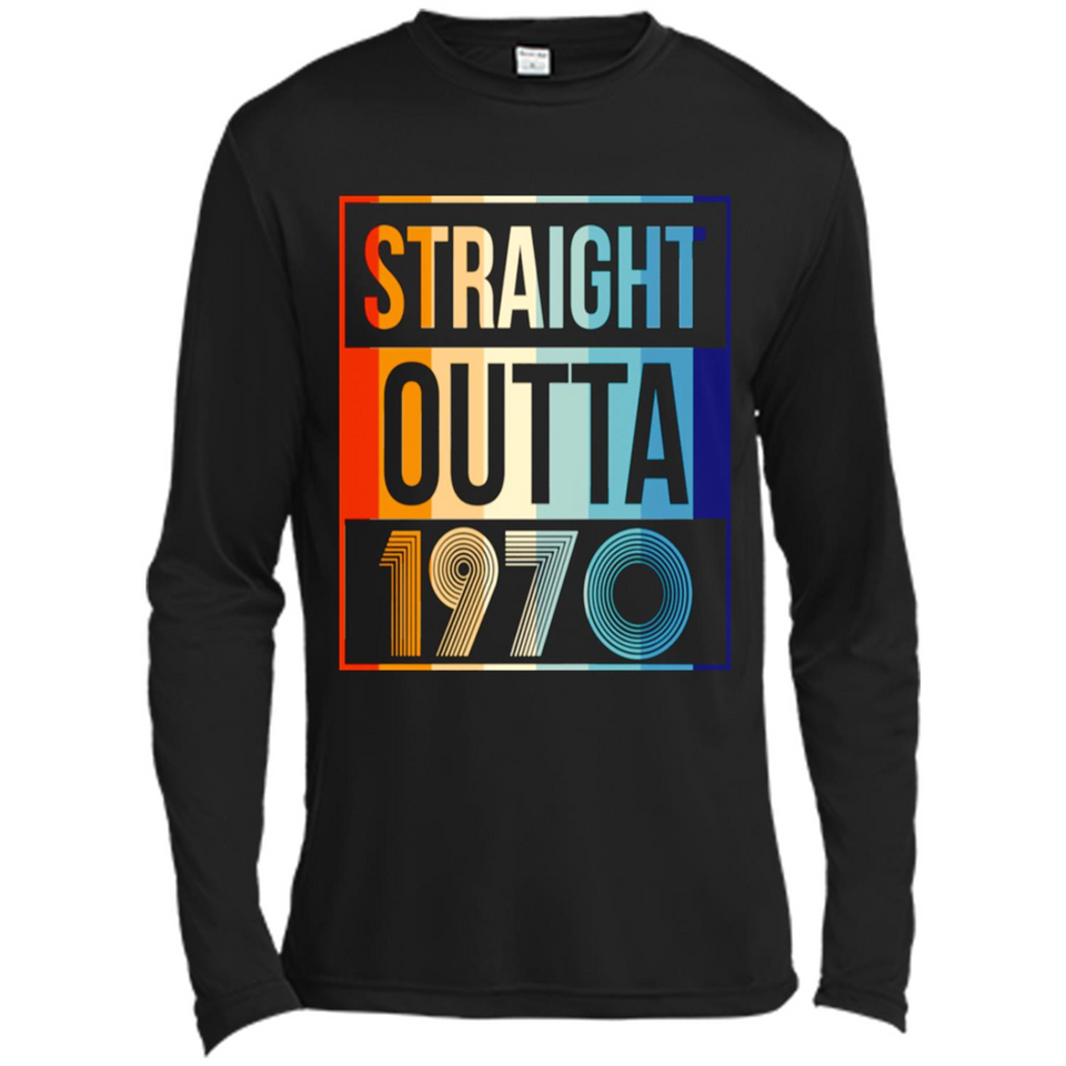 Retro Straight Outta 1970 48 Years Old - Canvas Long Sleeve T-Shirt