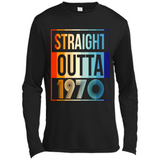 Retro Straight Outta 1970 48 Years Old - Canvas Long Sleeve T-Shirt