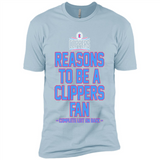 Reasons to be a LA Clippers Fan Complete List on Back - Premium Short Sleeve T-Shirt