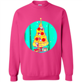 Funny Pizza Ugly Christmas Sweater Xmas Pizza Tree - Sweatshirt