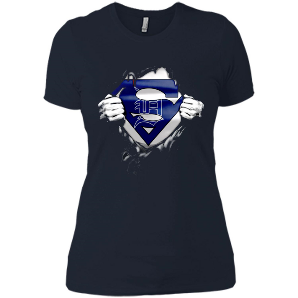 Detroit Tigers And Superman Fans - Ladies' Boyfriend T-Shirt