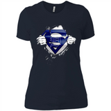 Detroit Tigers And Superman Fans - Ladies' Boyfriend T-Shirt