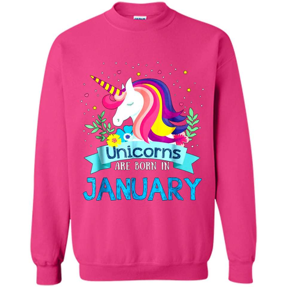 Unicorns are born in January Birthday Rainbow Gift Custom Ultra Cotton