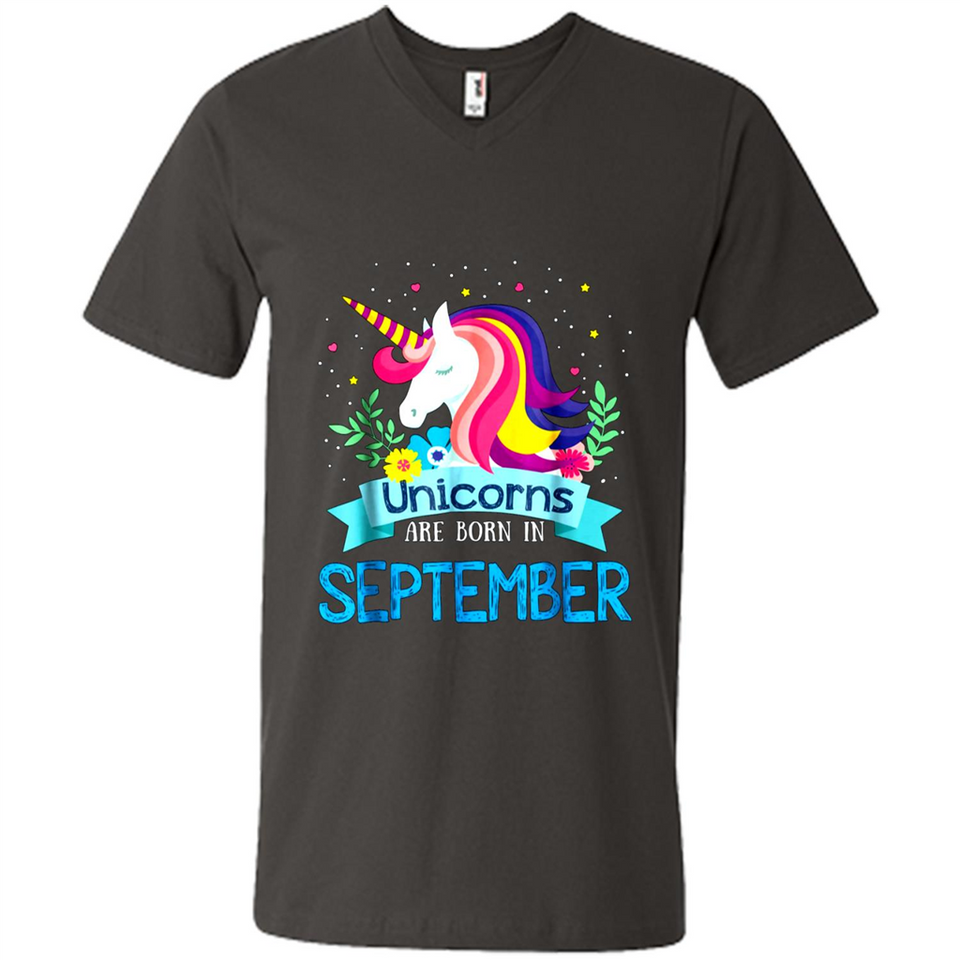 Unicorns are born in September Birthday Rainbow Gift Ladies Custom