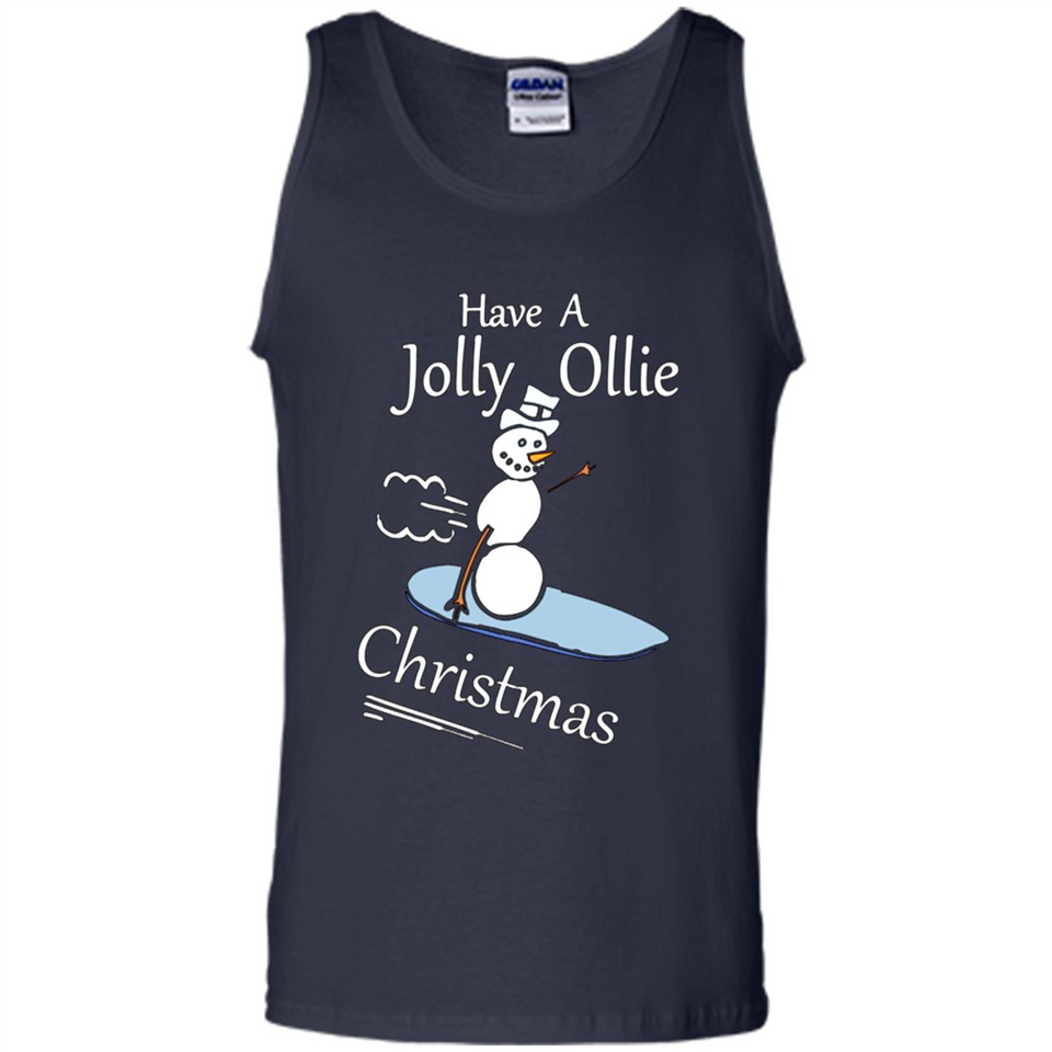 Snowman Snowboarder Tshirt Have Jolly Ollie Christmas