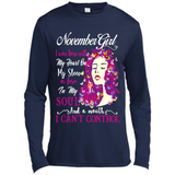 November Butterfly Girl - Canvas Long Sleeve T-Shirt
