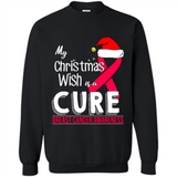 My Christmas Wish Is A Cure Breast Cancer Awareness sweater PINGPONG