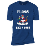 Floss Like A Boss Santa Flossing Dance Funny - Premium Short Sleeve T-Shirt