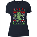 Octopus Ugly Sweater Christmas - Ladies' Boyfriend T-Shirt