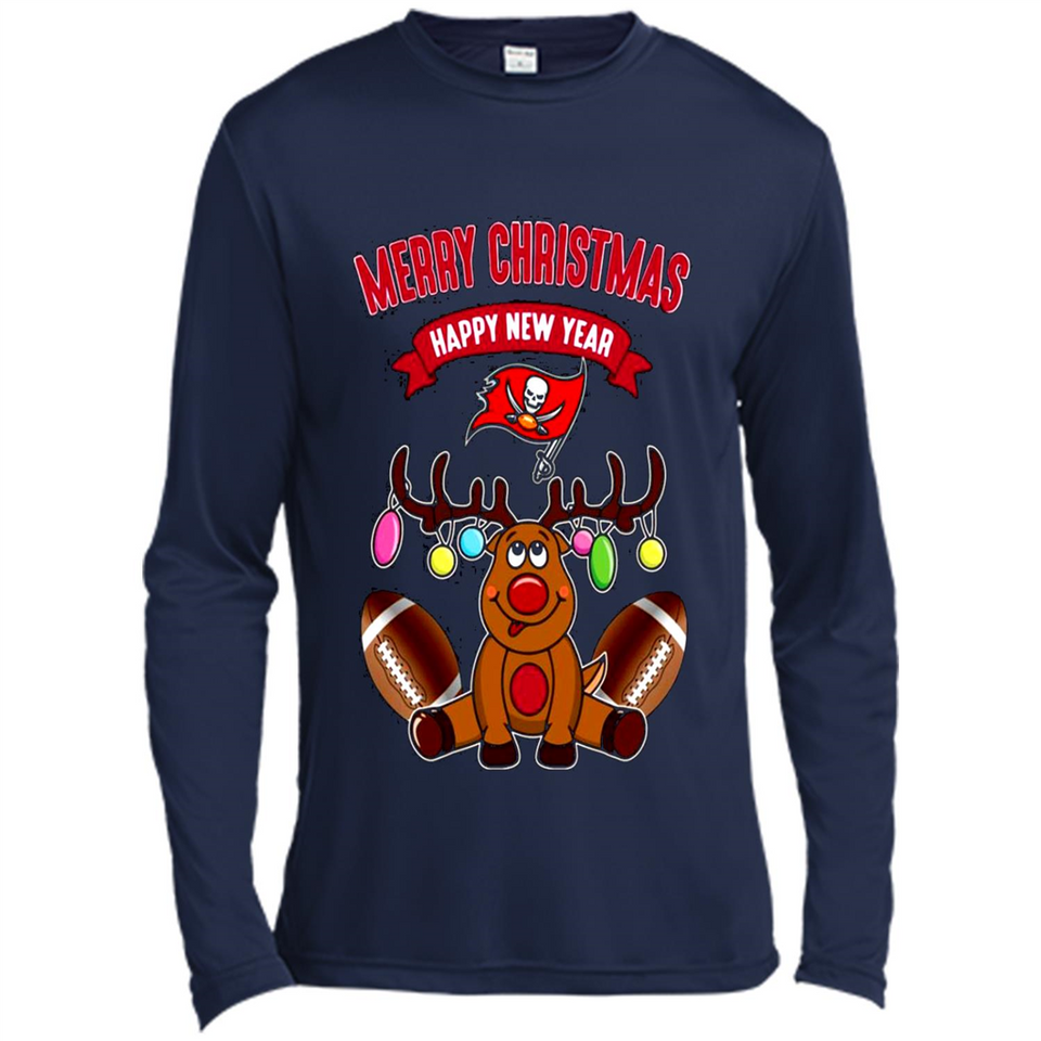 Tampa Bay Buccaneers NFL Reindeer Funny Merry Christmas And Happy New Year