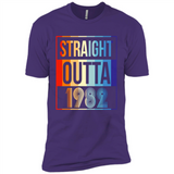 Retro Straight Outta 1982 36 Years Old - Premium Short Sleeve T-Shirt