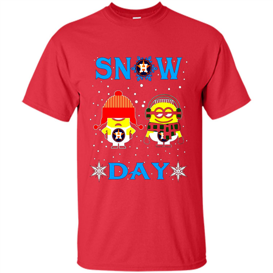 Snow Day Shirt For Houston Astros Vs Minion Fans pingpong