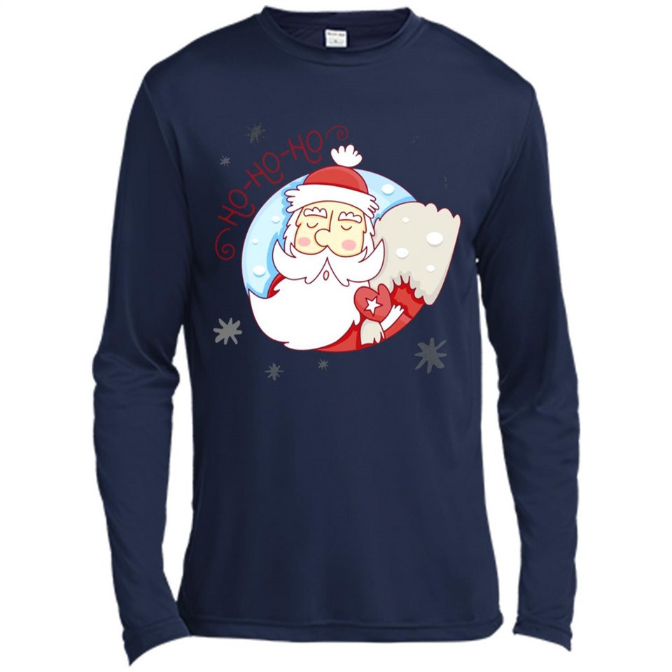 Cute Santa Claus Ho Ho Ho - Canvas Long Sleeve T-Shirt