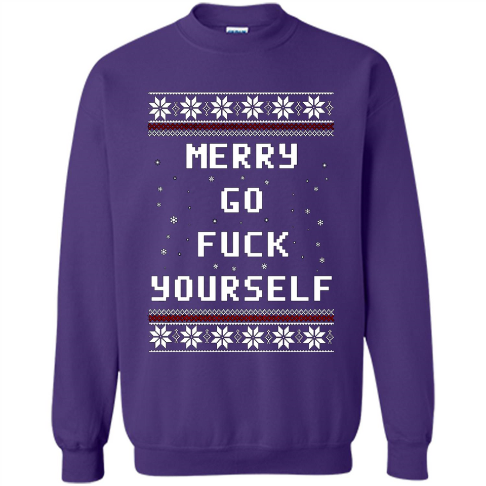 Merry go fuck yourself Christmas sweatshirt PINGPONG