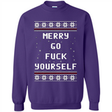 Merry go fuck yourself Christmas sweatshirt PINGPONG