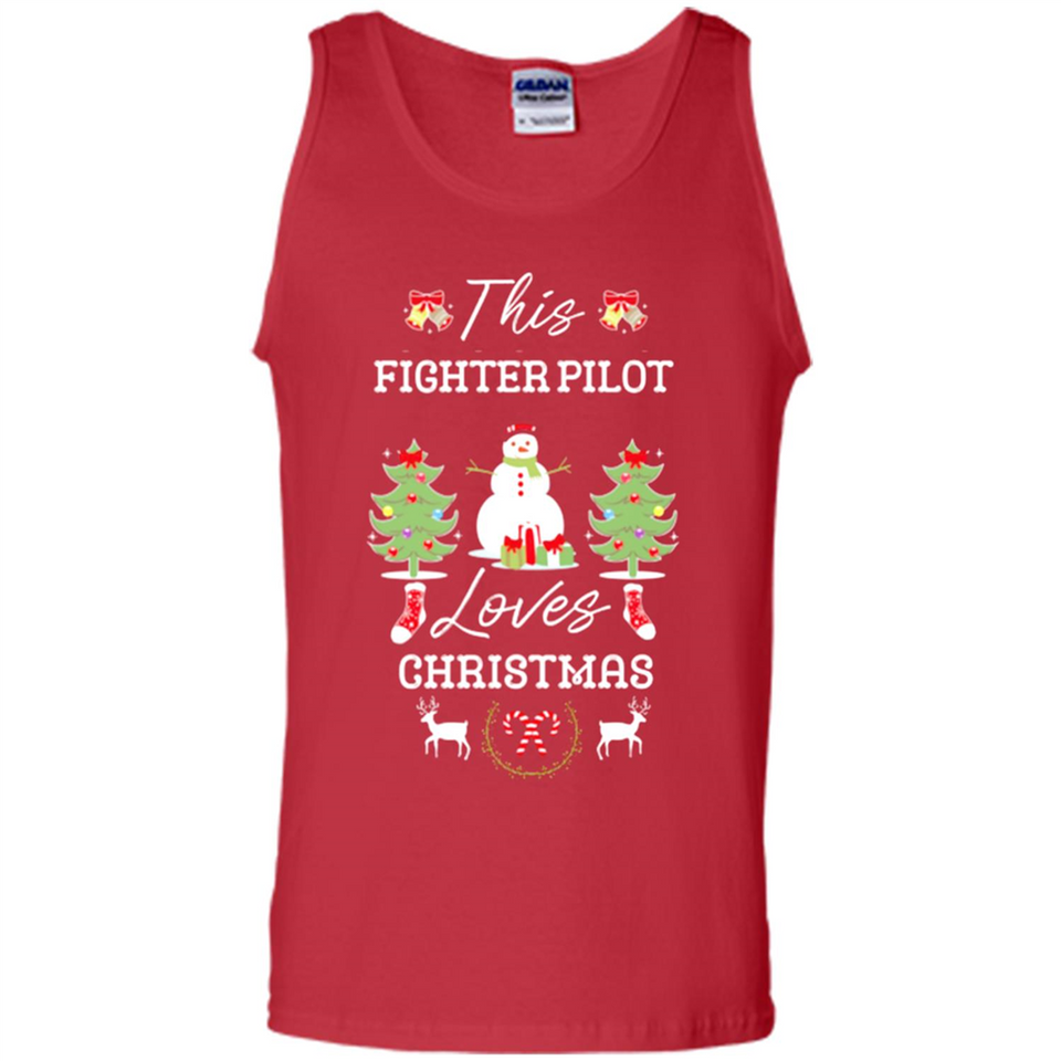 This Fighter Pilot Loves Christmas Tree Shirt with Snowman