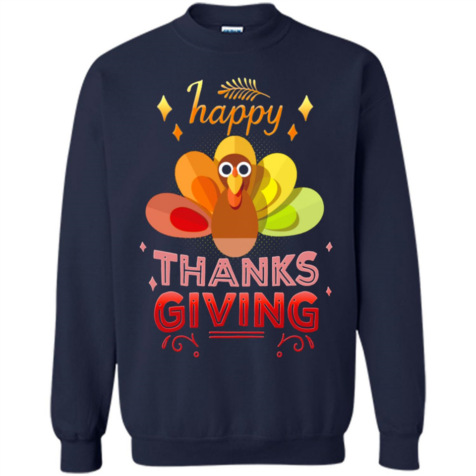 Happy Thanksgiving Turkey Day Colorful Cute