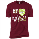 Seattle Seahawks Football My Heart is on that Field - Premium Short Sleeve T-Shirt