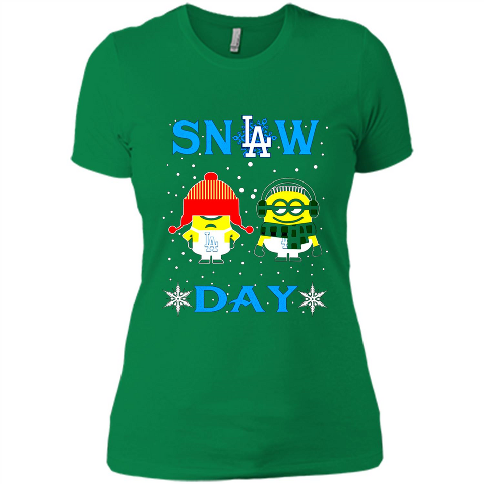 Snow Day Shirt For Los Angeles Dodgers Vs Minion Fans pingpong