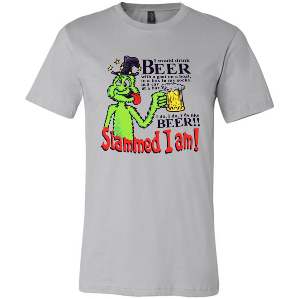 Slammed I Am I Would Drink Beer With A Goat On A Boat Shirt - Canvas Unisex T-Shirt